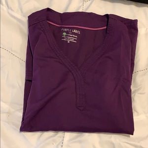 Purple purple label scrub top